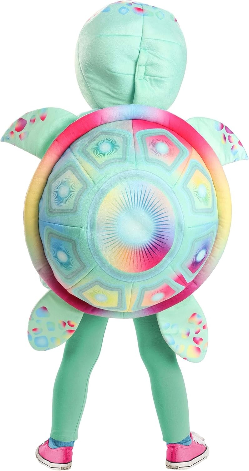 image:imageToddler Rainbow Turtle Costume with Hooded Jumpsuit and Plush Shell for Halloween Dress Up and Playtime Fun