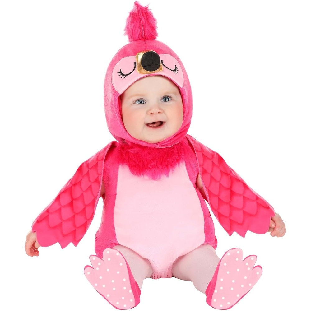 image:imageInfant Petite Flamingo Halloween Costume  Colorful Bird Outfit for Babies  Baby Animal Toddler Dress for Halloween amp Fun