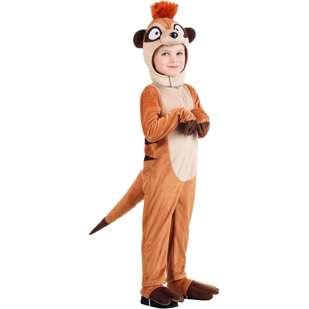 image:imageToddler Meerkat Costume Jumpsuit with Tail Headpiece and HandFoot Covers