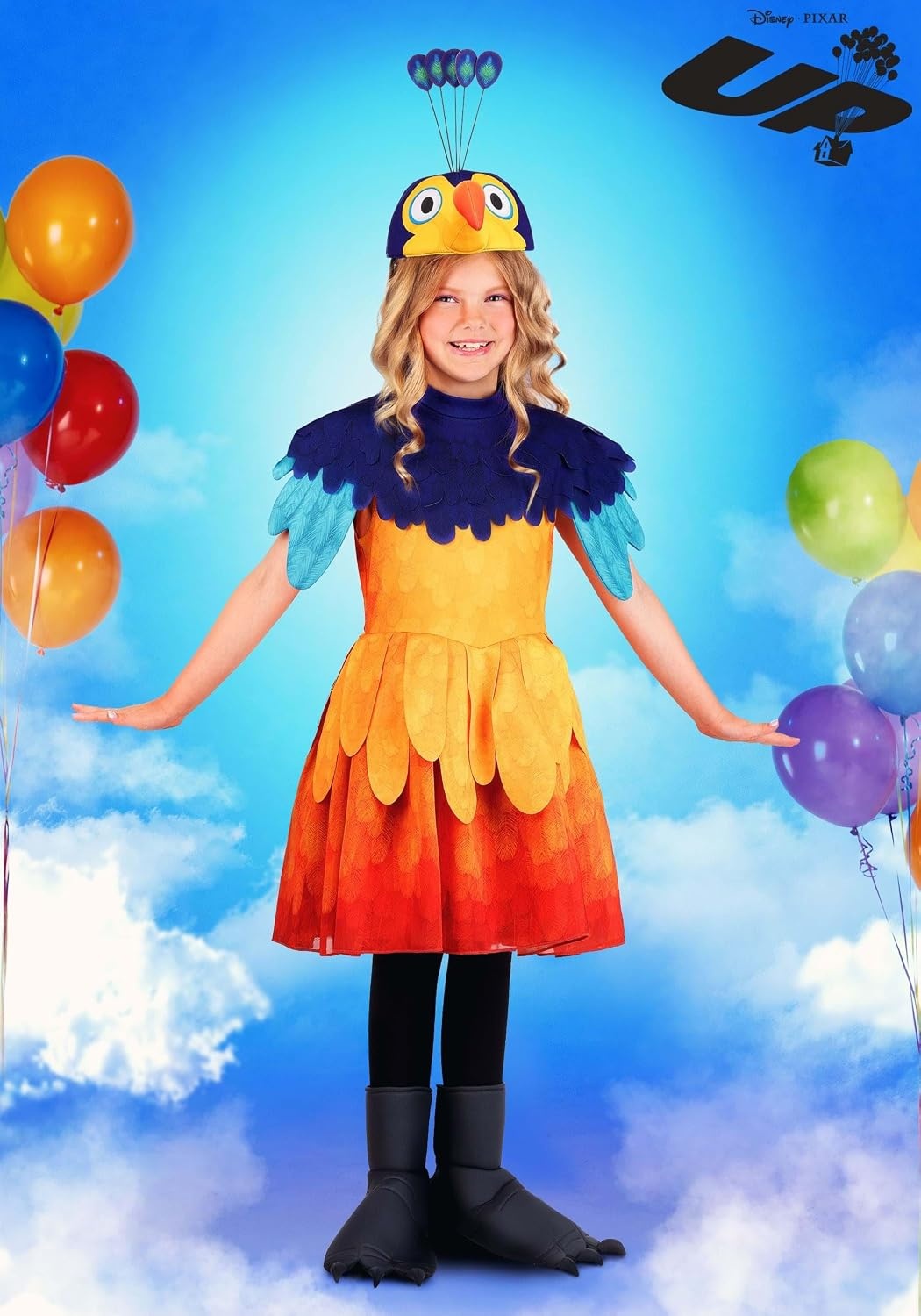 image:imageDisney Pixar UP Kevin Dress Costume for Girls Officially Licensed with Wings Headpiece Tail