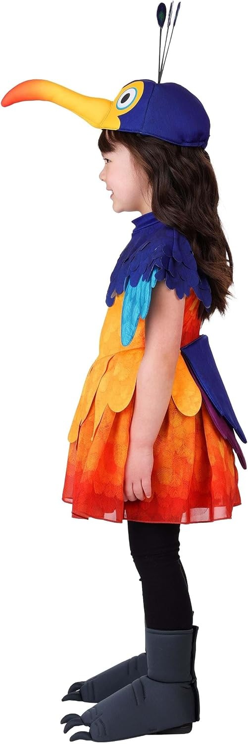image:imageToddler Pixar UP Kevin Costume Dress with Headpiece and Winged Tail Officially Licensed Disney Bird Outfit for Halloween