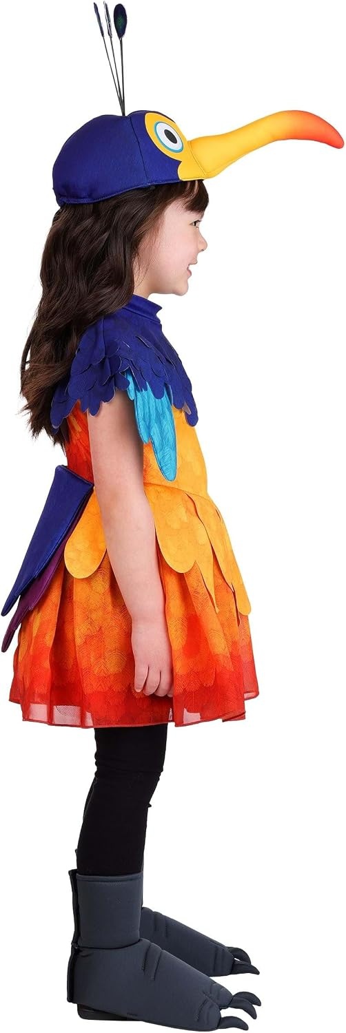 image:imageToddler Pixar UP Kevin Costume Dress with Headpiece and Winged Tail Officially Licensed Disney Bird Outfit for Halloween
