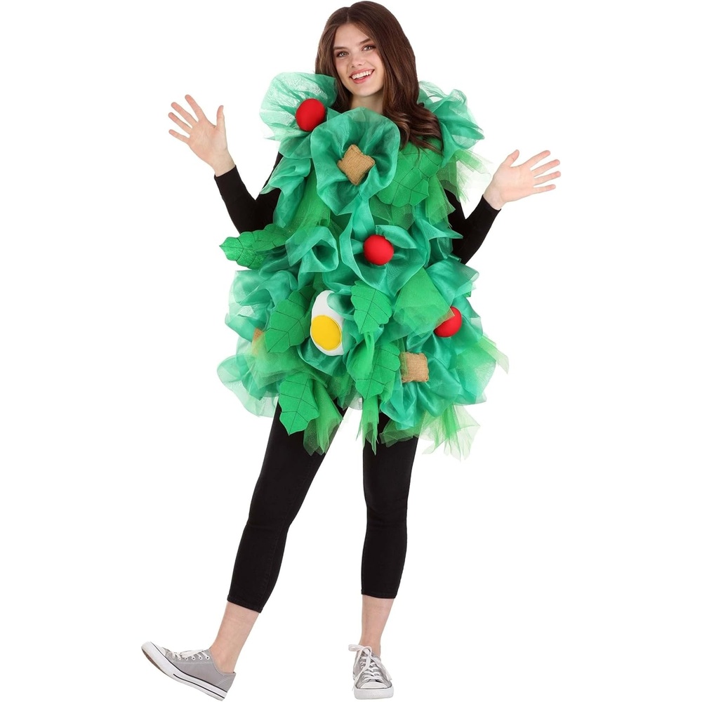 image:imageAdult Salad Costume Foam Tunic with Tulle and Organza Lettuce Croutons and Tomatoes