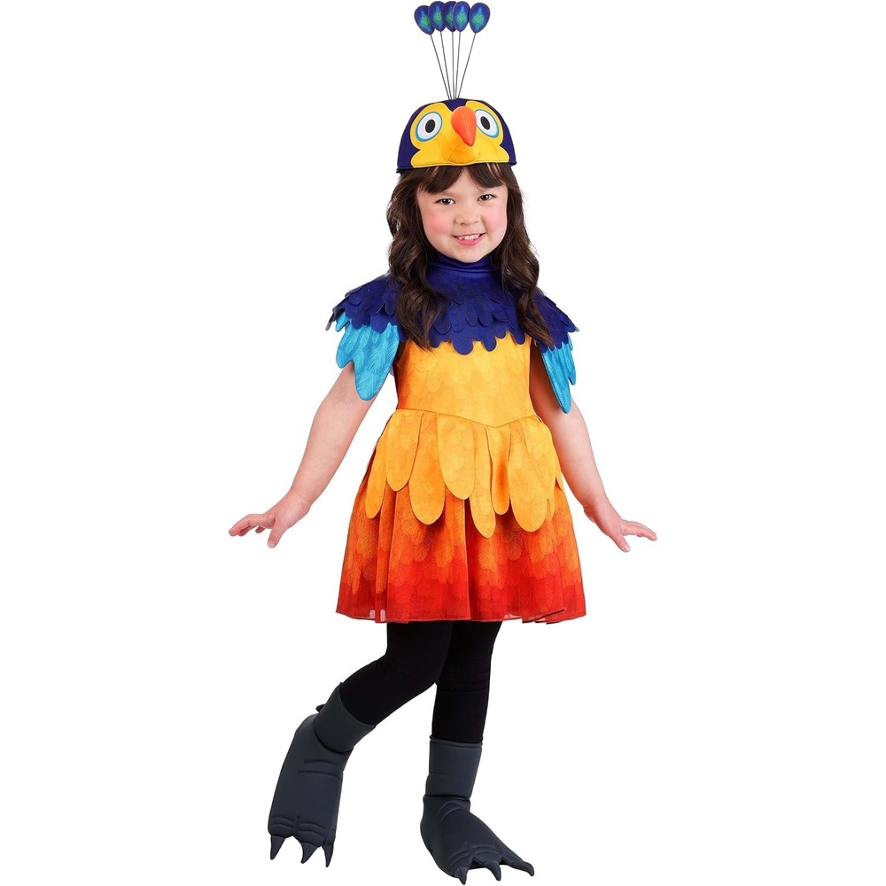 image:imageToddler Pixar UP Kevin Costume Dress with Headpiece and Winged Tail Officially Licensed Disney Bird Outfit for Halloween