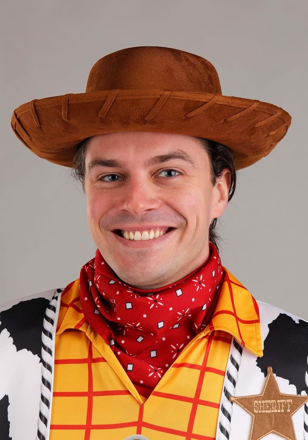 image:imageAdult Pixar Toy Story Woody Costume Accessory Kit Includes Shirt Vest Hat and Bandana for Cowboy Outfit