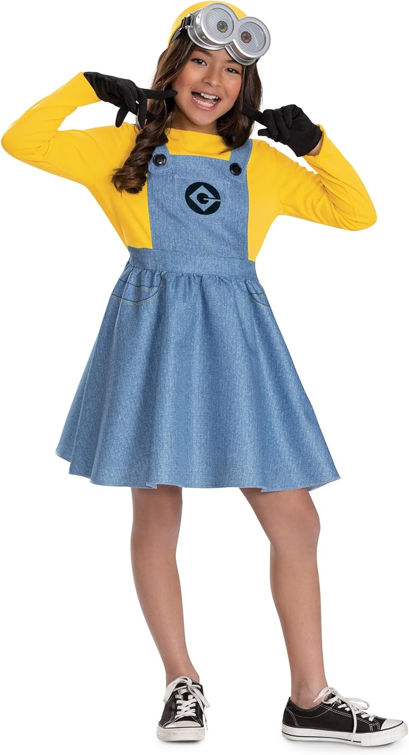 image:imageDisguise Despicable Me Minion Costume Dress for Girls with Gloves Goggles and Headband 46L 1012