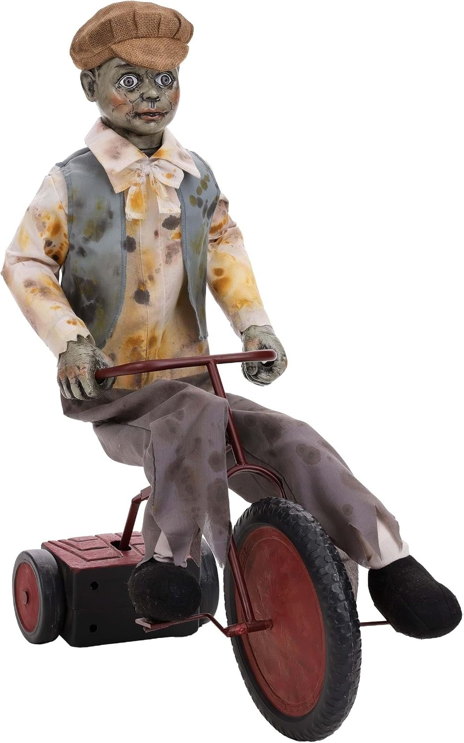 image:imageFun Costumes 25FT Wheels McGee Tricycle Doll Animatronic Creepy Moving Doll Halloween Decoration with Glowing Eyes Music