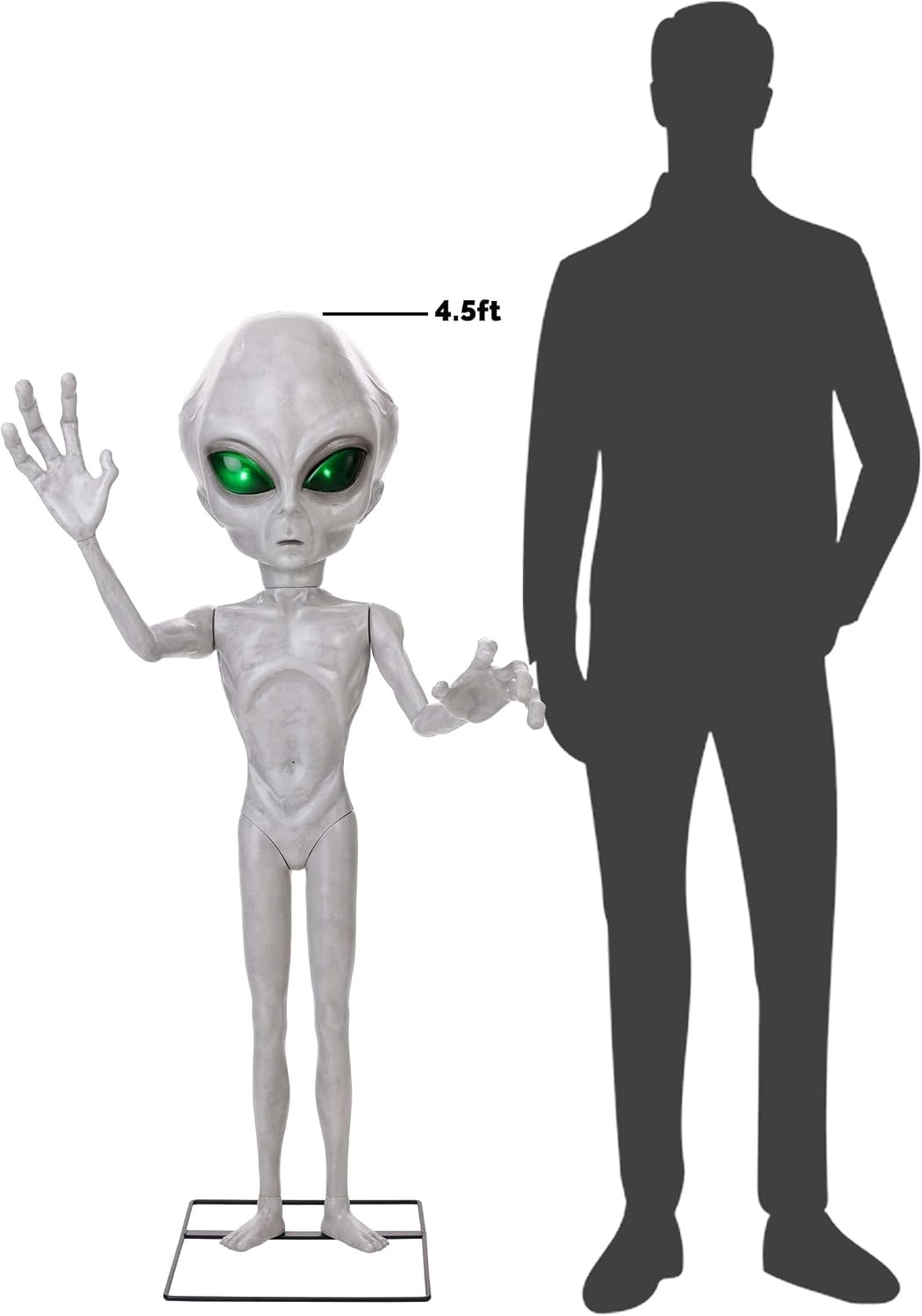 image:imageFun Costumes 45FT Grey Alien Animatronic Outer Space Decoration Area 51 Roswell Extraterrestrial Halloween Dcor