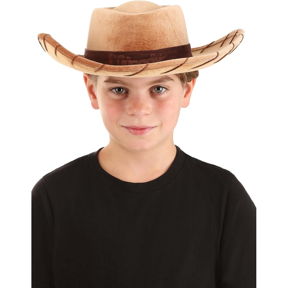 image:imageDisney Toy Story Woody Cowboy Hat for Kids  Suede Brown Hat with Rope Accents amp Brown Band  Officially Licensed