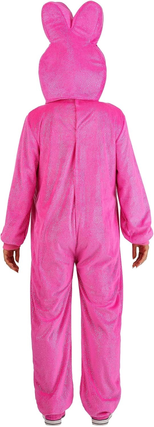 image:imageEaster Pink Bunny Peeps Costume for Adults Glittery Jumpsuit amp Plush Headpiece Officially Licensed
