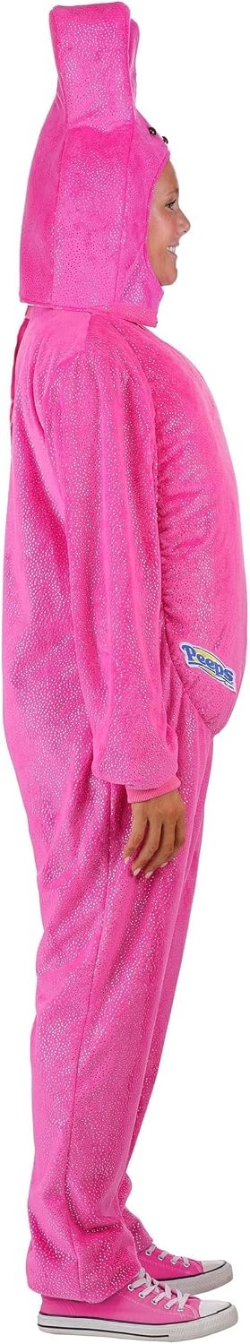 image:imageEaster Pink Bunny Peeps Costume for Adults Glittery Jumpsuit amp Plush Headpiece Officially Licensed