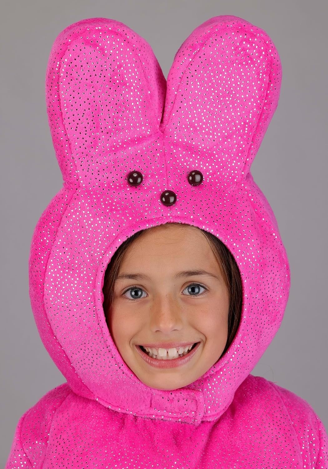 image:imageEaster Pink Bunny Peeps Costume for Kids Glittery Jumpsuit amp Plush Headpiece Officially Licensed