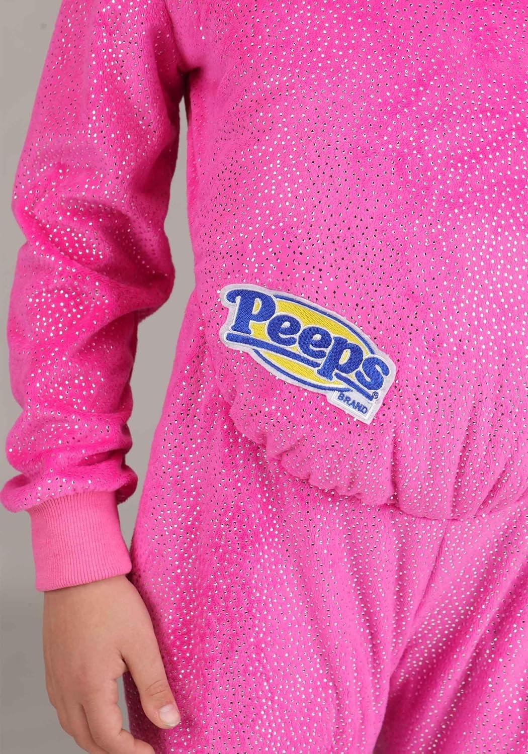 image:imageEaster Pink Bunny Peeps Costume for Kids Glittery Jumpsuit amp Plush Headpiece Officially Licensed