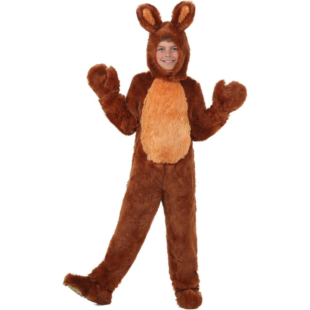 image:imageFuzzy Child Brown Bunny Costume with Hood Mitts and Shoe Covers Adorable Bunny Suit for Little Hoppers