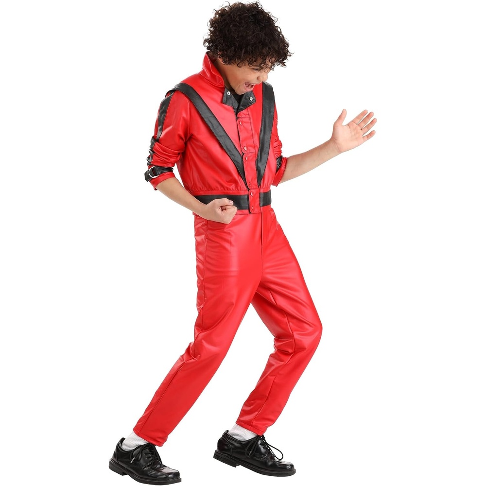 image:imageKids Michael Jackson Thriller Costume Red Tracksuit Michael Jackson Kids Costume for Halloween Outfit