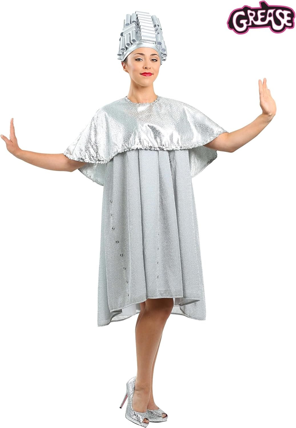 image:imageIconic Grease Beauty School Dropout Womens Costume with Silver Cape amp Foam Hat Step Back in Time
